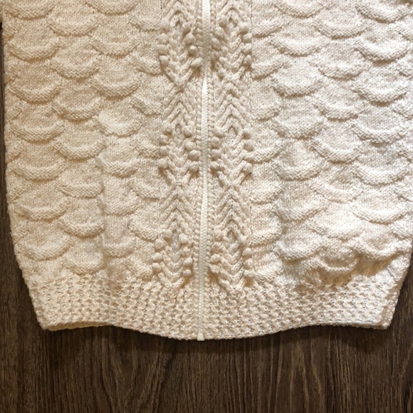 Vintage Hand Knit Zip Up Sweater - Picture 8 of 12